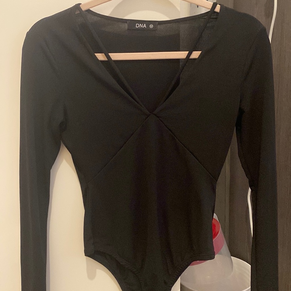 DNA black long sleeve bodysuit